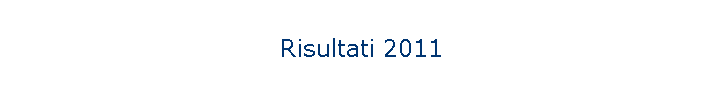 Risultati 2011